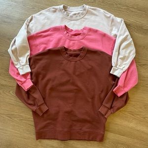 Set of 3 Lululemon perfectly oversized sweatshirts